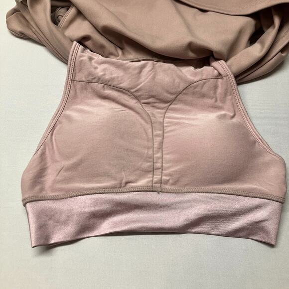 KLASSY NETWORK Women's Halter Brami Crop Top Size L Blush Pink - Picture 5 of 8